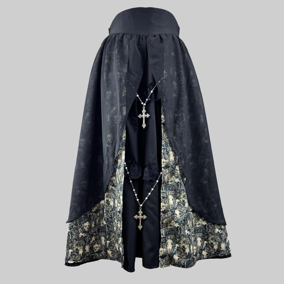 Gothic Cross Layered Skirt