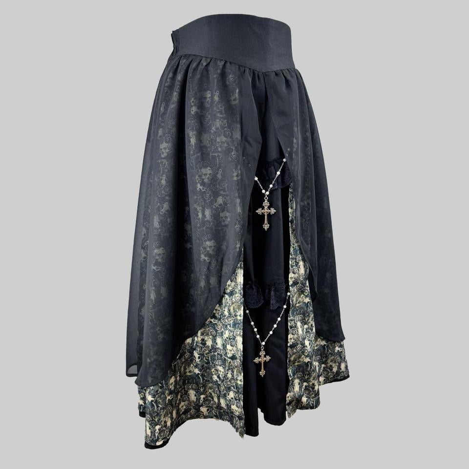 Gothic Cross Layered Skirt