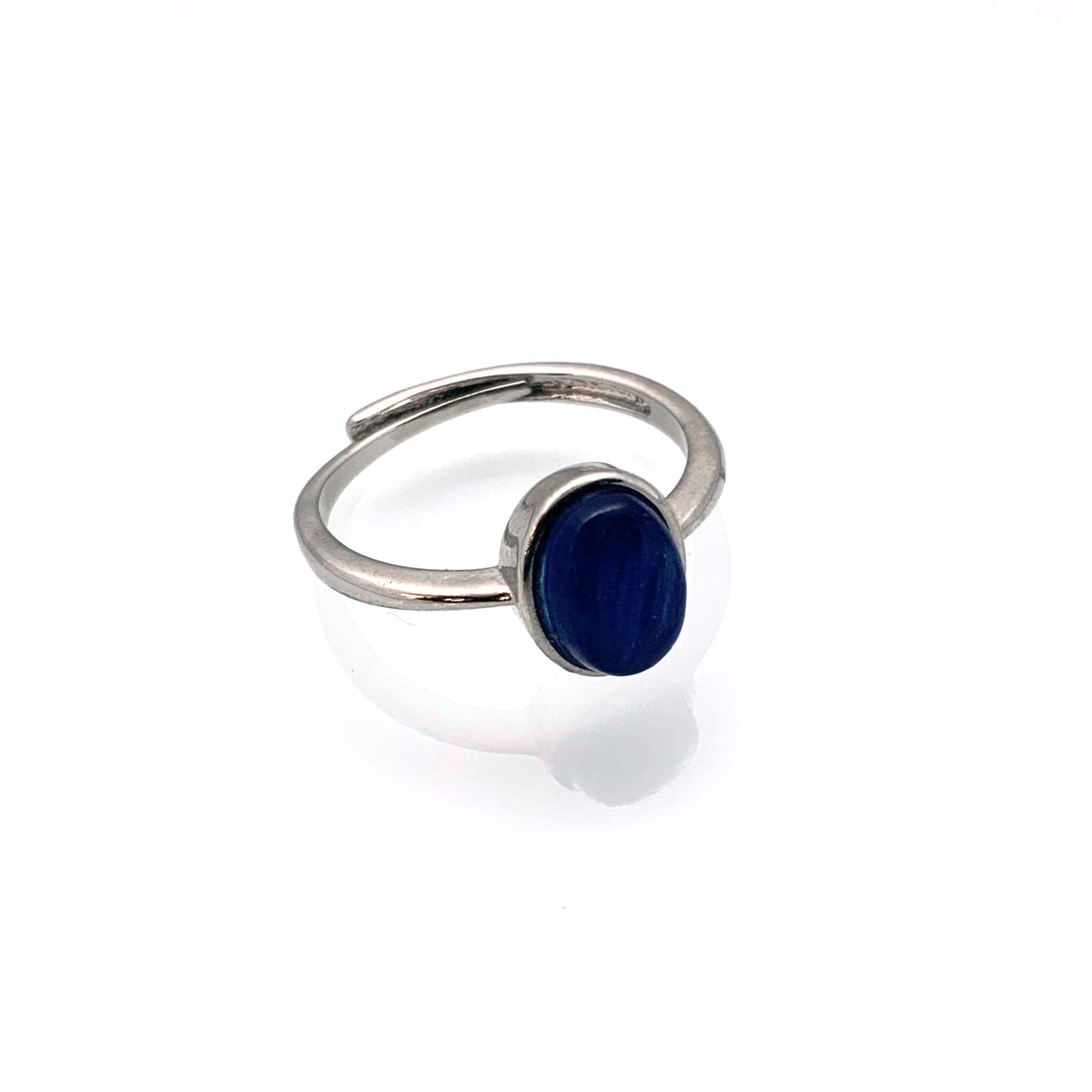 Kyanite Adjustable Thin Ring | Plain Style