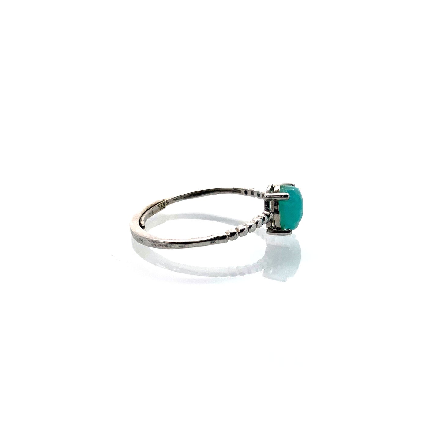 Amazonite Adjustable Thin Ring | Simple Style