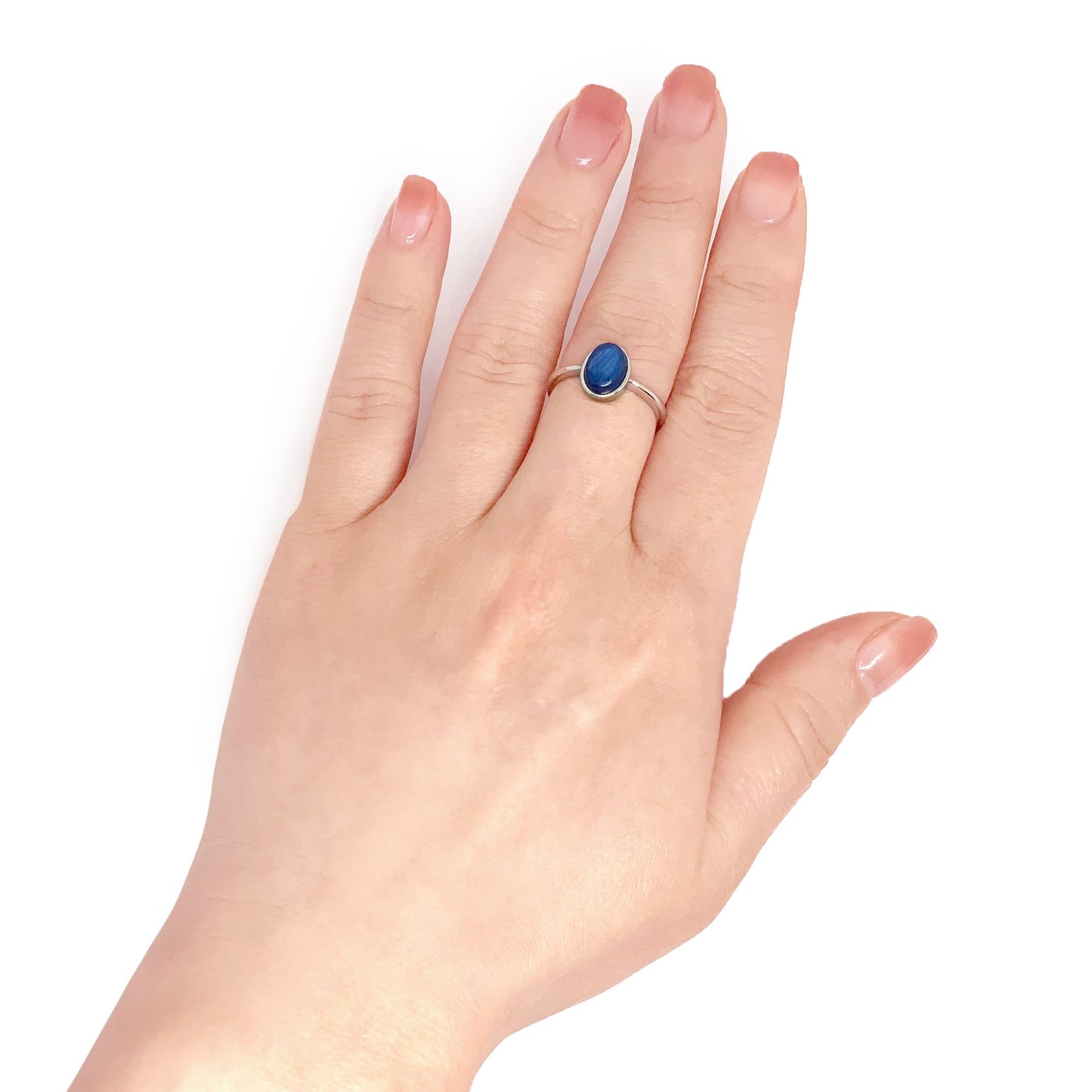 Kyanite Adjustable Thin Ring | Plain Style