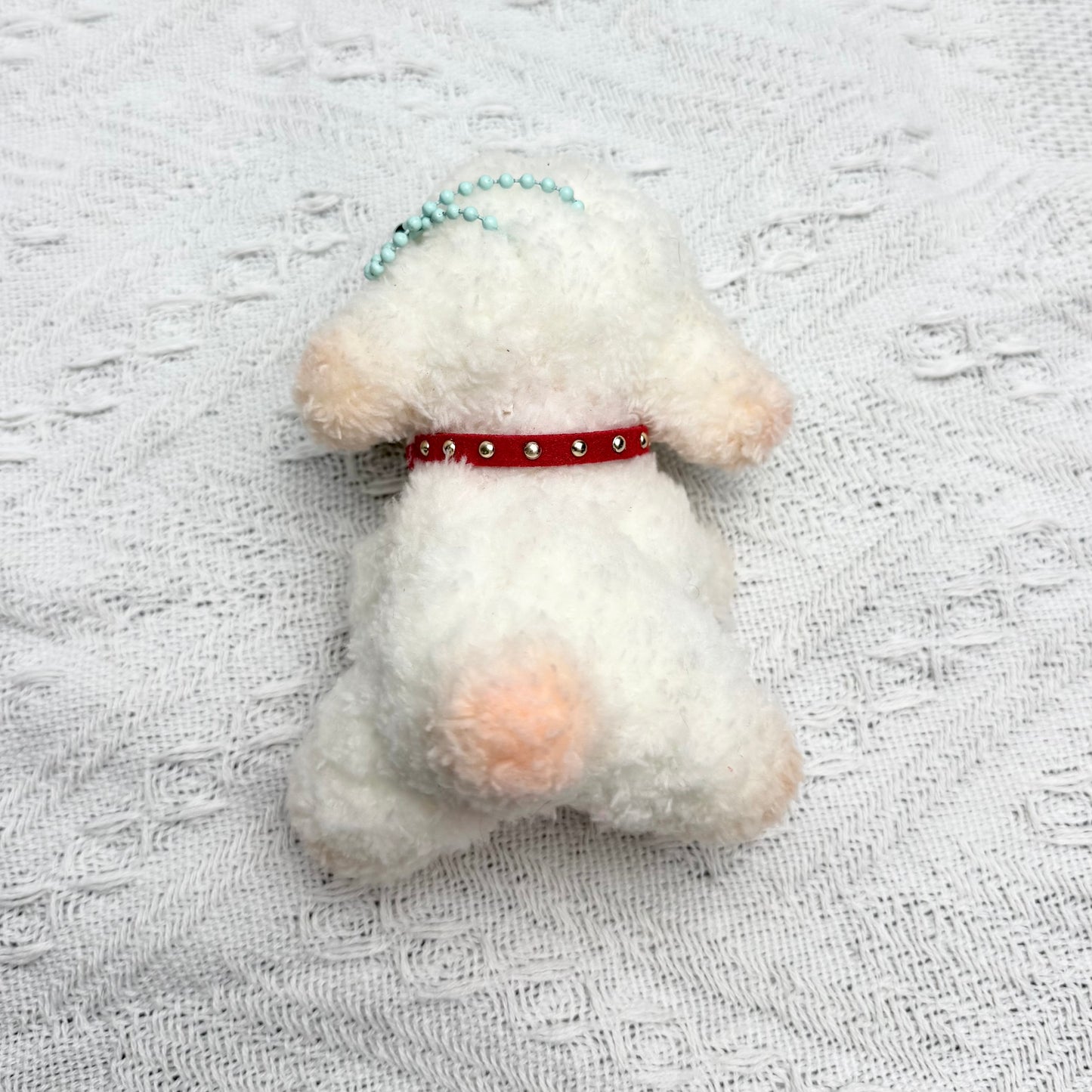 Handmade Fuzzy Puppy🐶 with Red Collar (12cm)