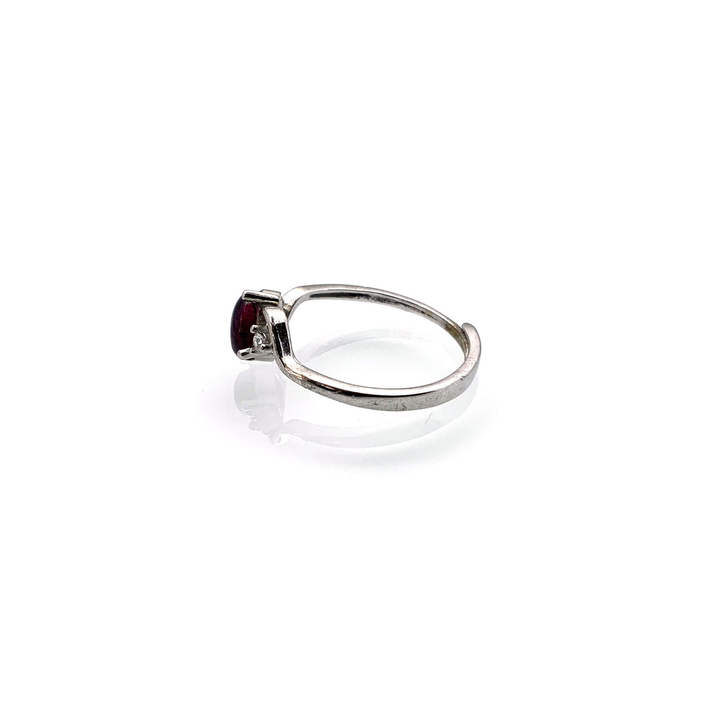 Garnet Adjustable Thin Ring - 2 Styles