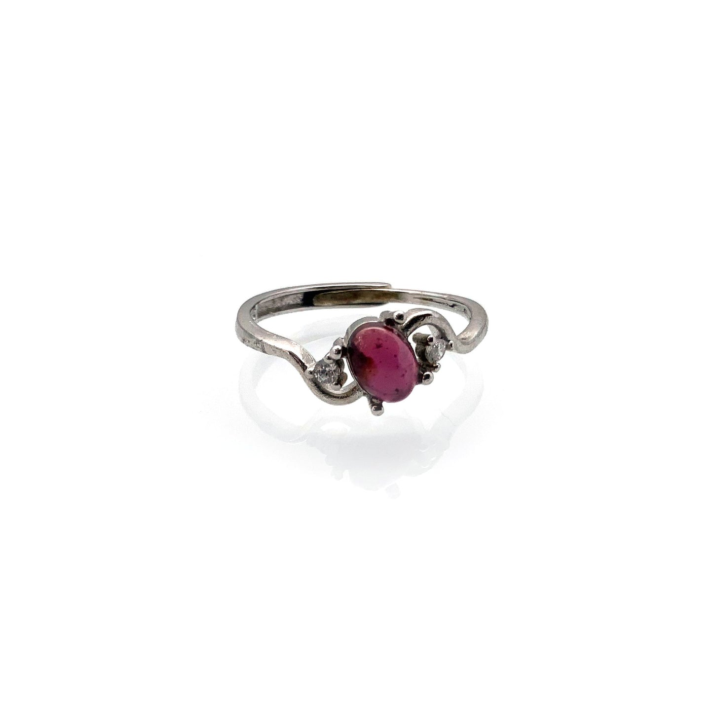 Garnet Adjustable Thin Ring - 2 Styles