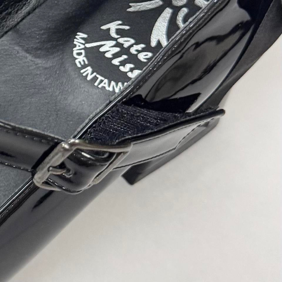 Black Bow Patent Leathe Platform Mary Janes.