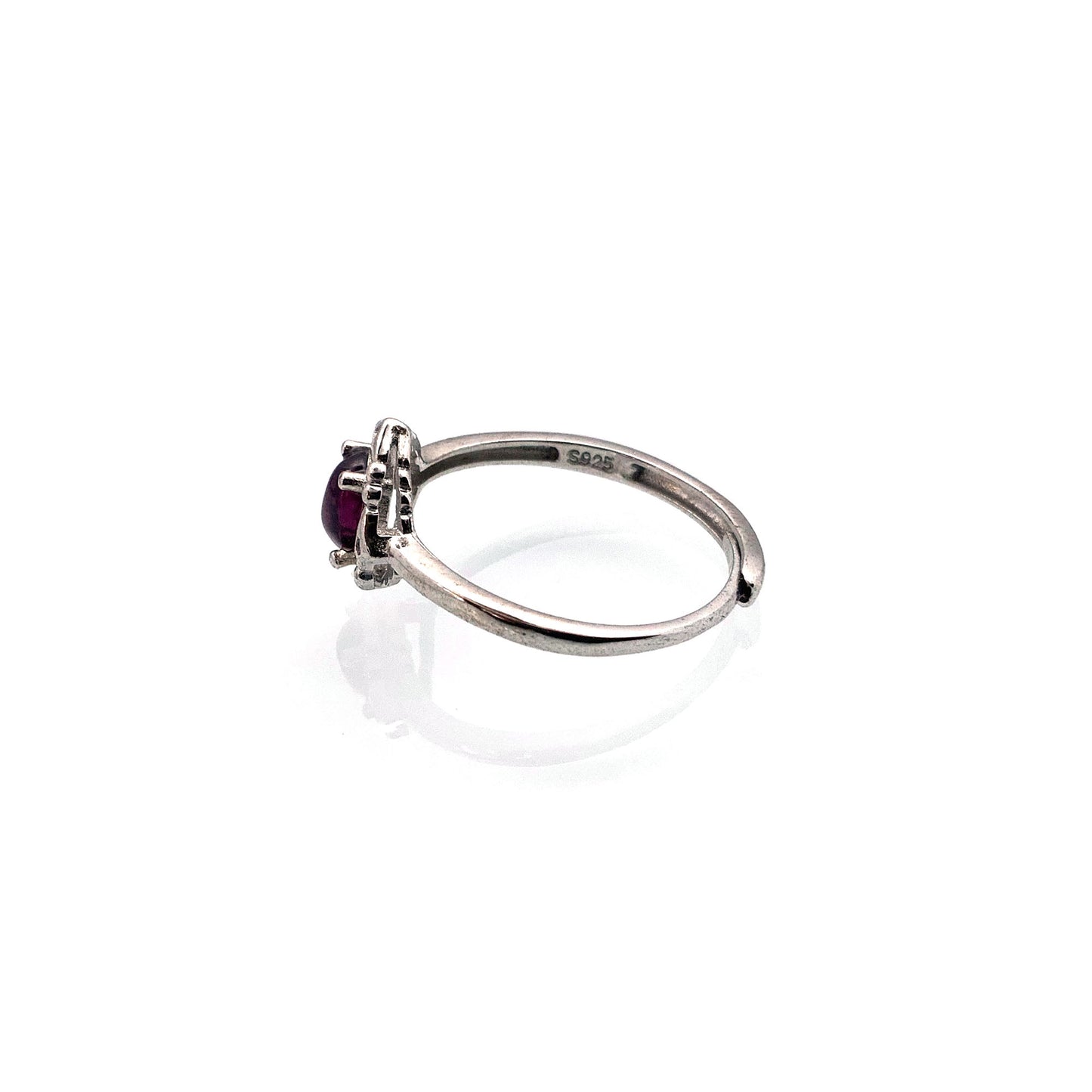 Garnet Adjustable Thin Ring - 2 Styles